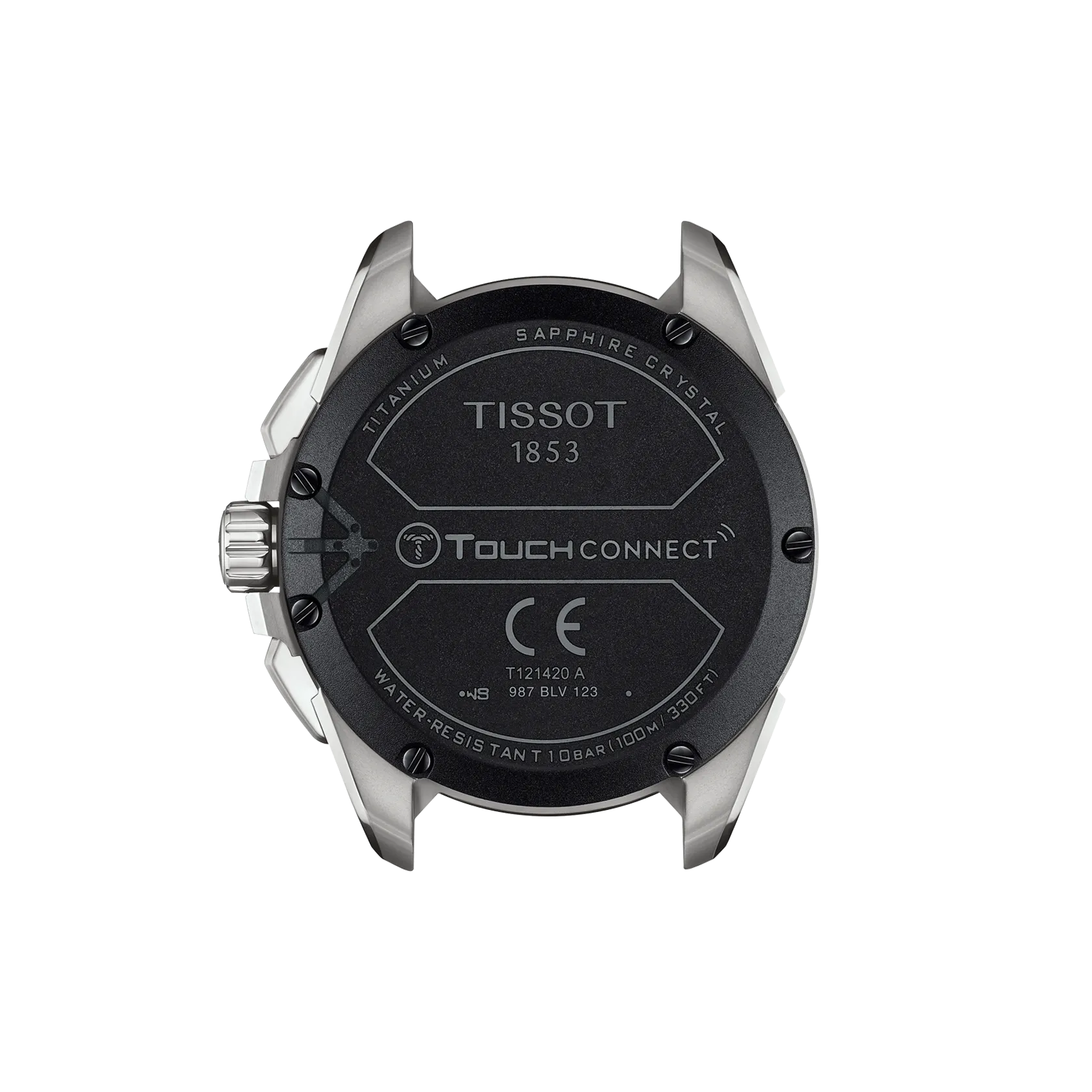 Back view of the watch case Tissot T-Touch Connect Solar 47.5mm