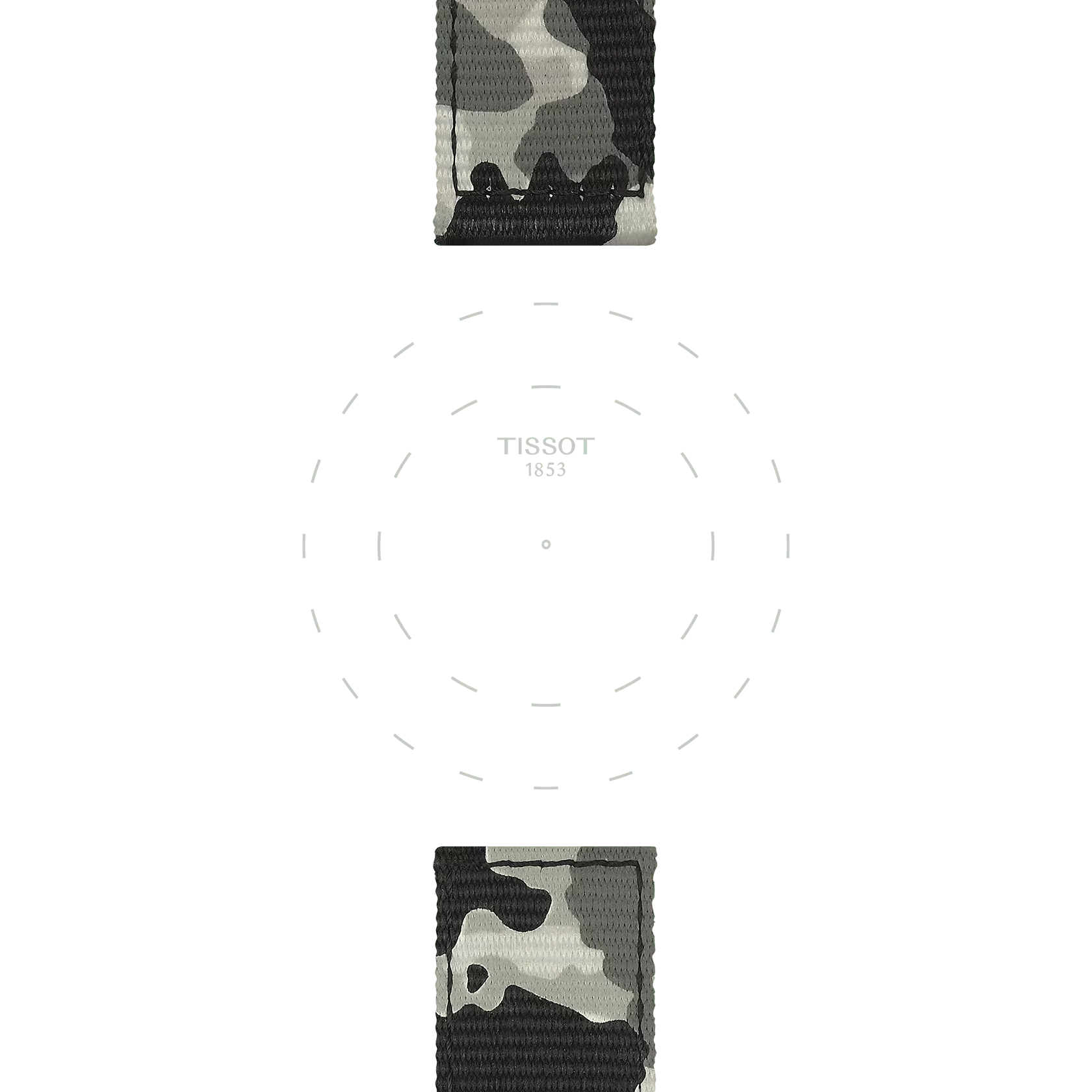 聚焦檢視 天梭卡其色编织表带 的錶耳