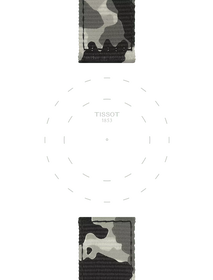 Focus on the lugs of Tissot Official Khaki Textile Strap Lugs 22 mm