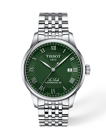 Front view of the watch Tissot Le Locle 39.3mm with shadow
