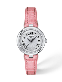 Vista frontal del reloj Tissot Bellissima 26mm con sombra