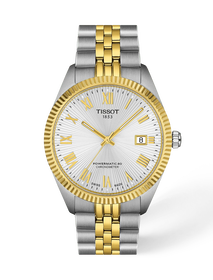 Front view of the watch Tissot Ballade 39mm with shadow