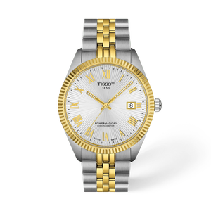 Front view of the watch Tissot Ballade 39mm with shadow