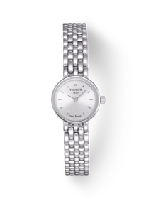 Front view of the watch Tissot Lovely Round 19.5mm with shadow