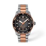 Front view of the watch Tissot Seastar 1000 40mm with shadow