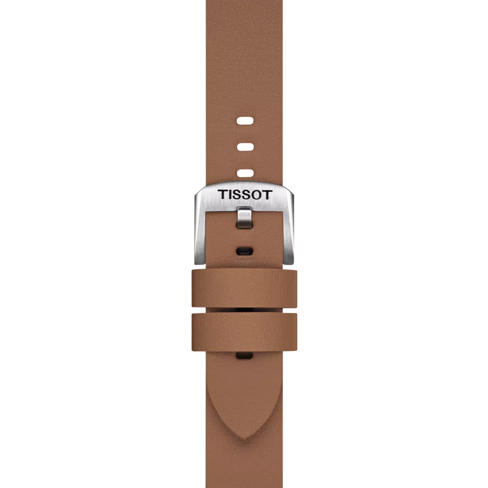 Zoom on Tissot Official Brown Synthetic Strap Lugs 18 mm