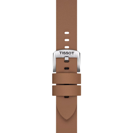 Zoom on Tissot Official Brown Synthetic Strap Lugs 18 mm