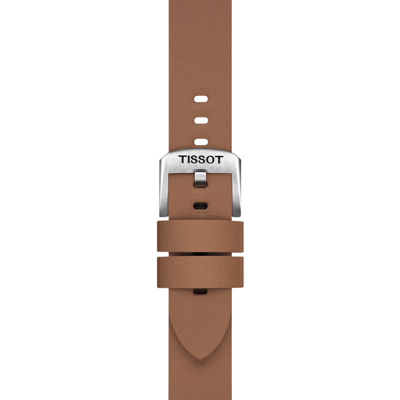 Zoom on Tissot Official Brown Synthetic Strap Lugs 18 mm