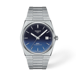 Front view of the watch Tissot PRX 40mm with shadow