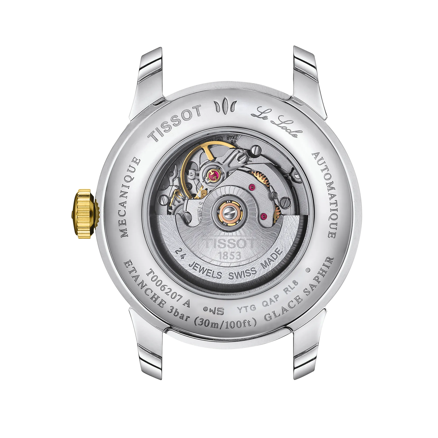 Back view of the watch case Tissot Le Locle 29mm