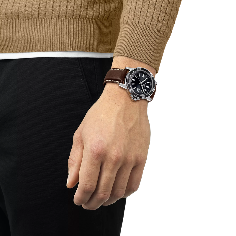 Simulation of the watch Tissot Supersport Gent on a wrist