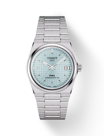 Front view of the watch Tissot PRX 35mm with shadow