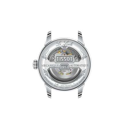 Back view of the watch case Tissot Le Locle 39.3mm