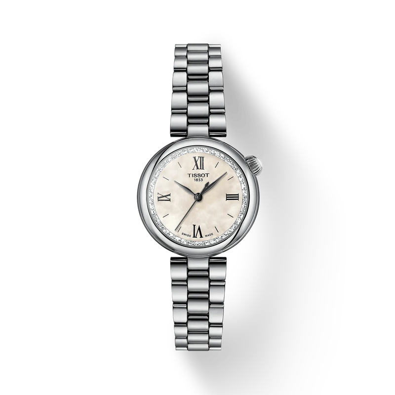 Front view of the watch Tissot Desir 28mm with shadow