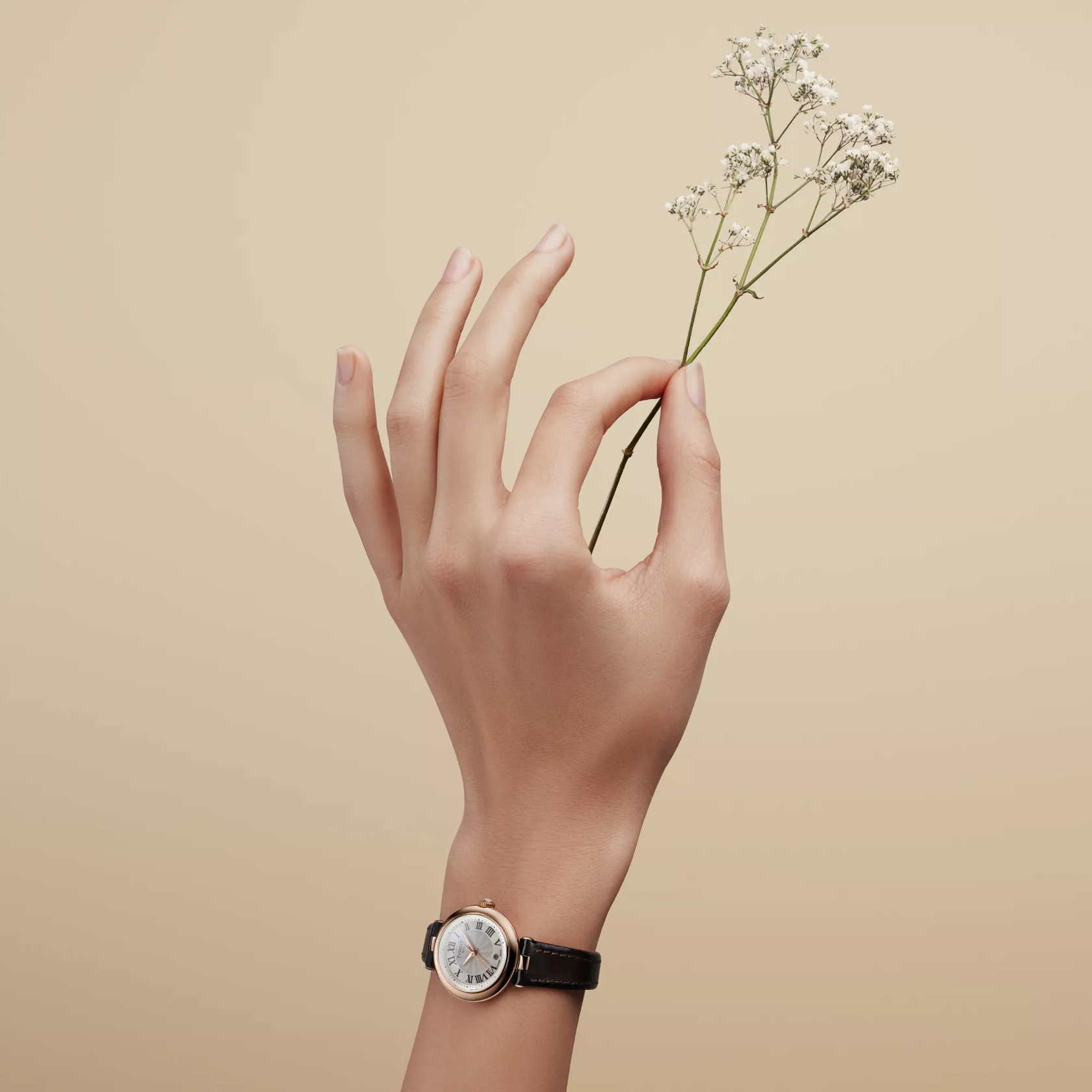Tissot Bellissima 26mm montre sur fond color&eacute;