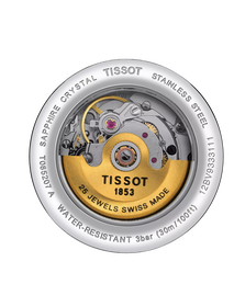 Back view of the watch case Tissot Carson Automatic Lady