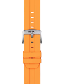 Zoom on Tissot Official Orange Silicone Strap Lugs 22 mm