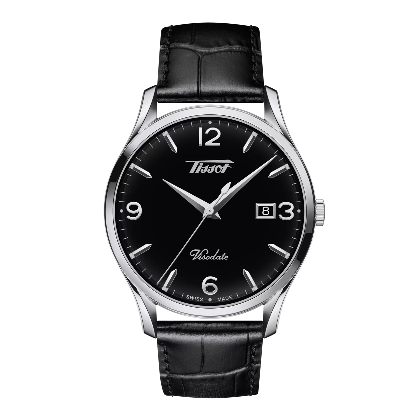 Front view of the watch Tissot Heritage Visodate