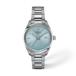 Front view of the watch Tissot PR 100 34mm with shadow