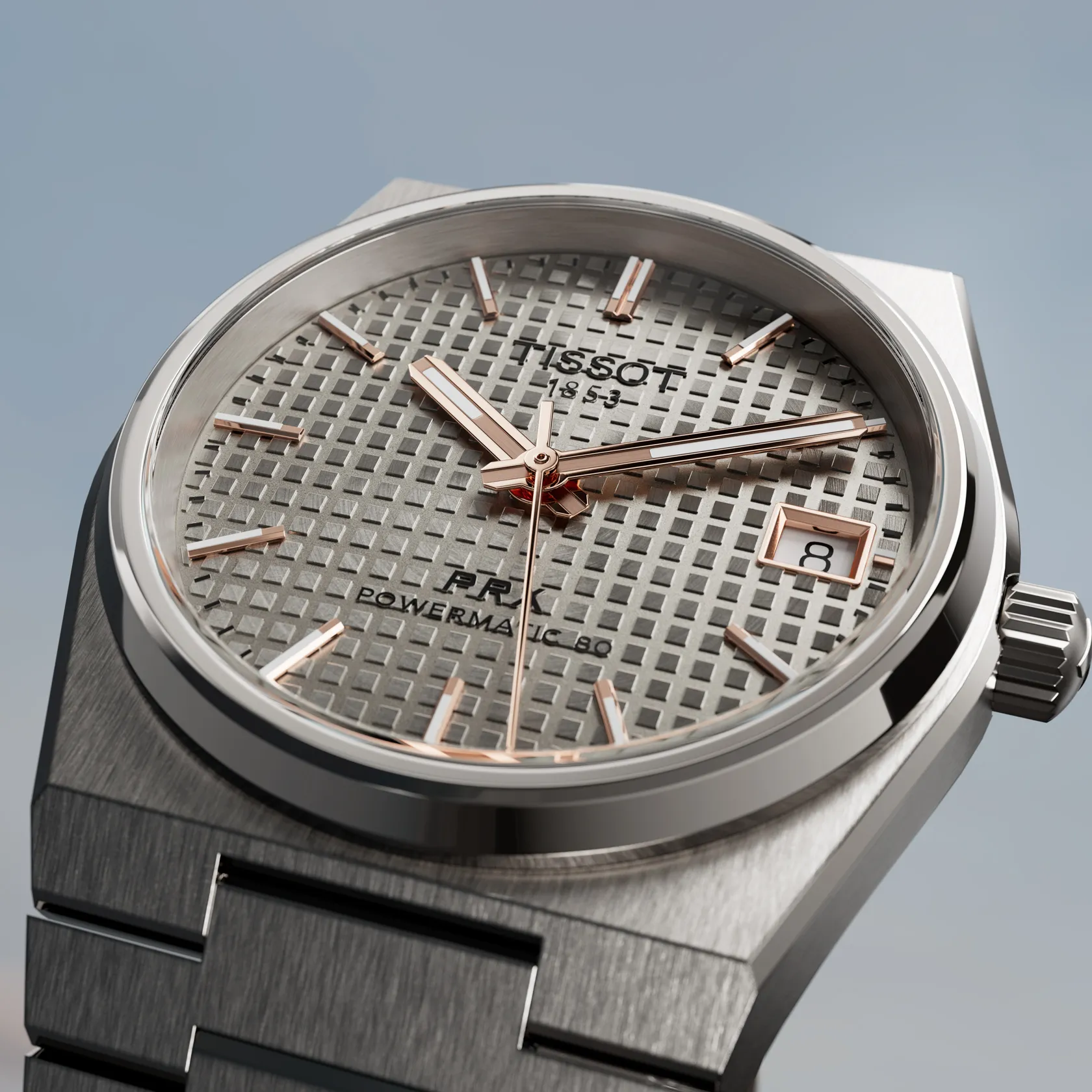 TISSOT PRX チタニウム 38mm のカラー背景図