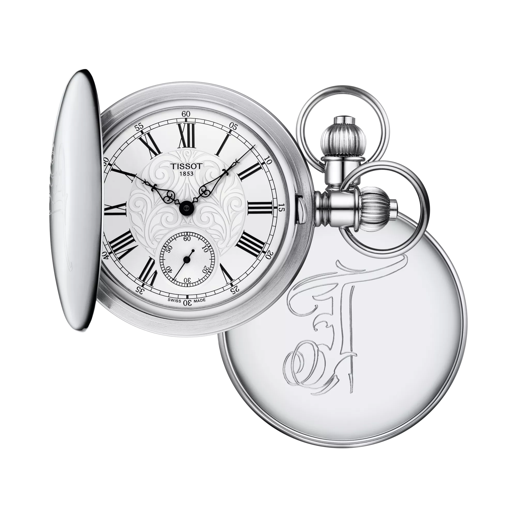 Vorderansicht der geschlossenen Uhr Tissot Savonnette Mechanical