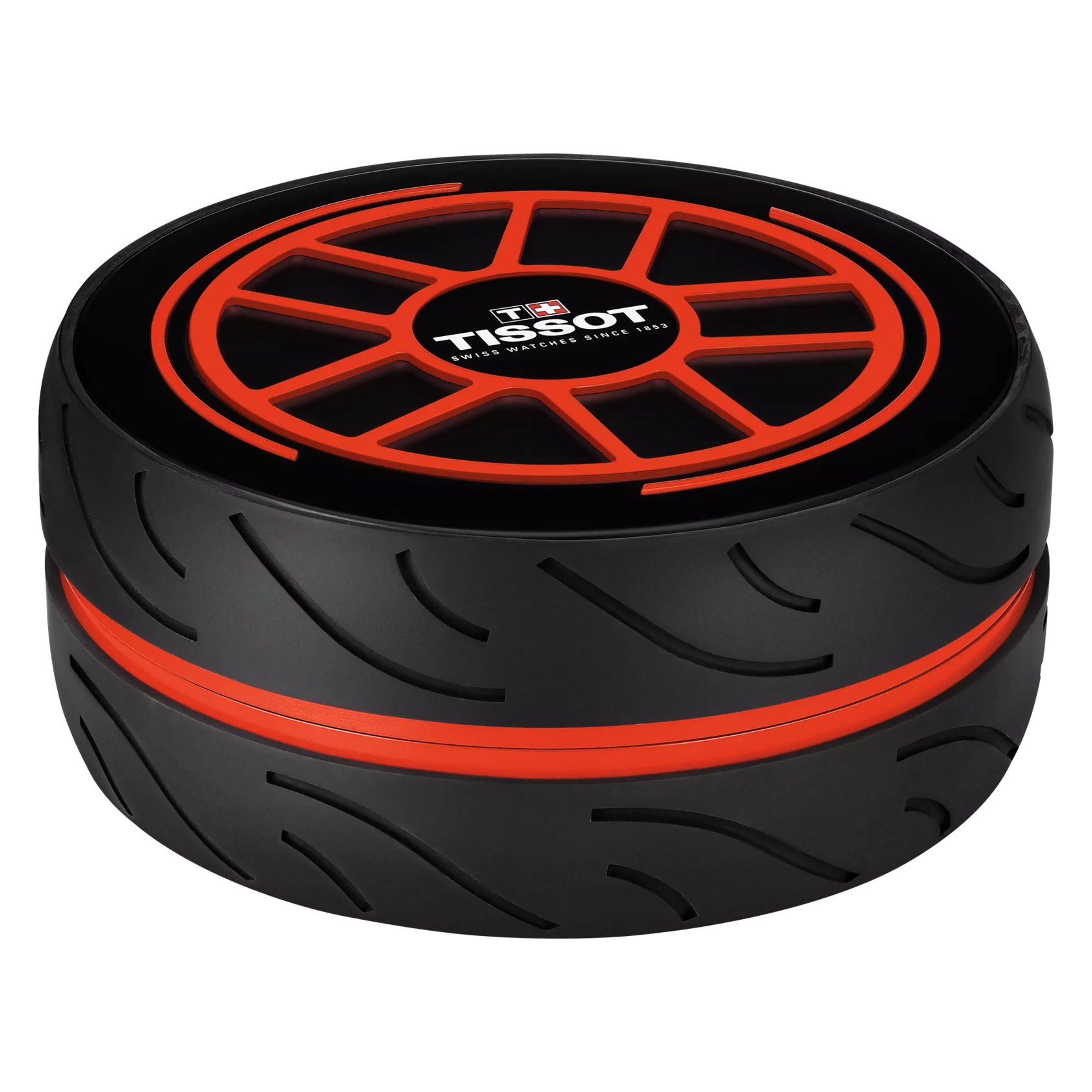 시계 티쏘 티-레이스 모토GP 크로노그래프 한정판의 앞면이 열린 상태입니다.