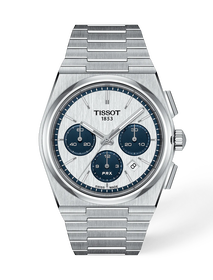 Front view of the watch Tissot PRX 42mm with shadow