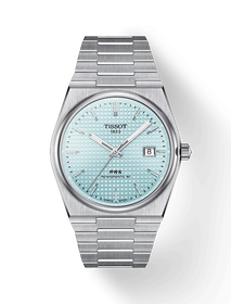 Front view of the watch Tissot PRX 40mm with shadow