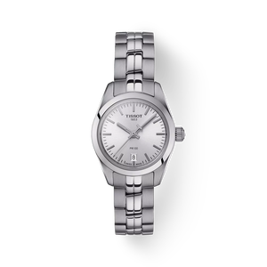 Front view of the watch Tissot PR 100 Lady Small with shadow