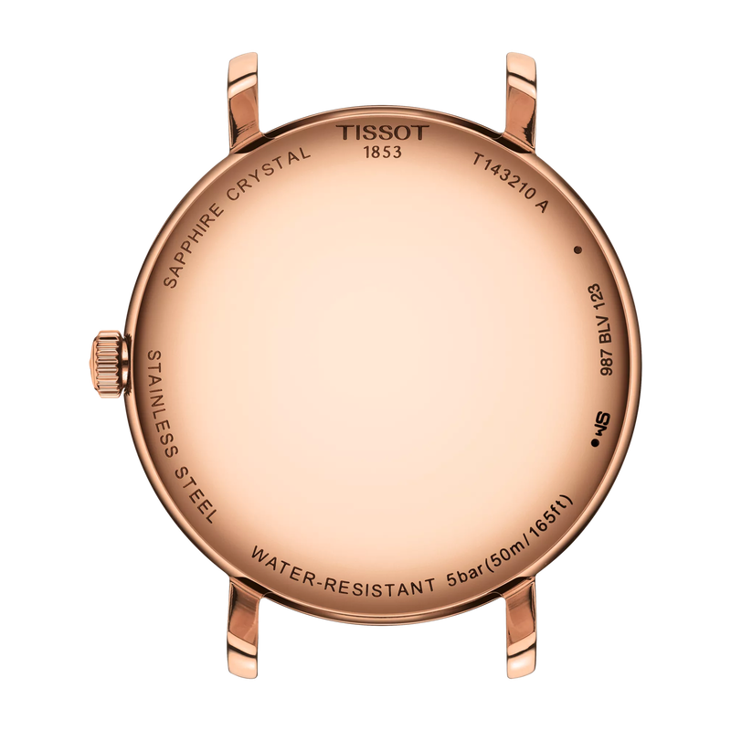 Back view of the watch case Tissot Everytime 34mm