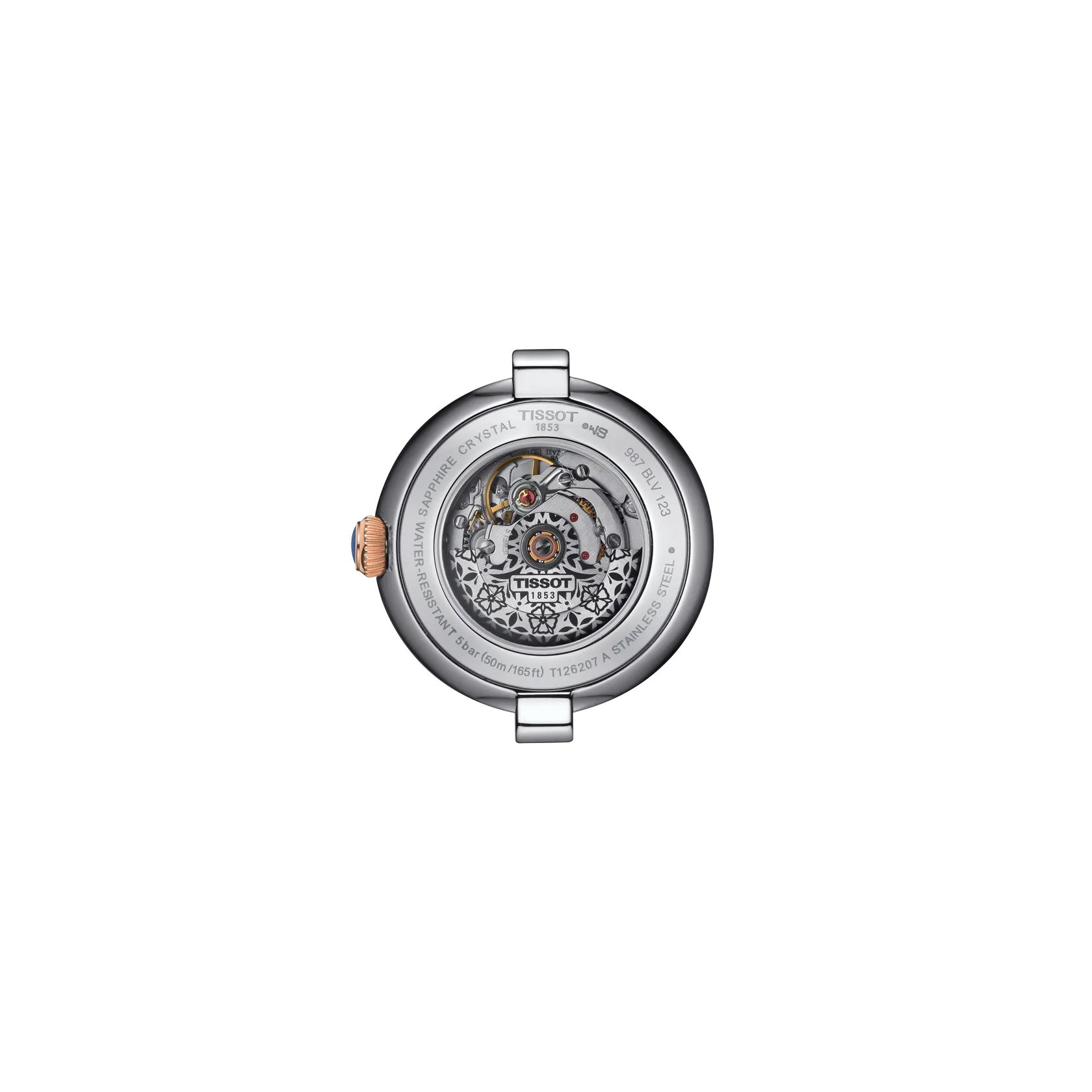 Back view of the watch case Tissot Bellissima 29mm