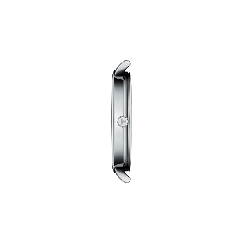 Profile view of the watch case Tissot Everytime 40mm