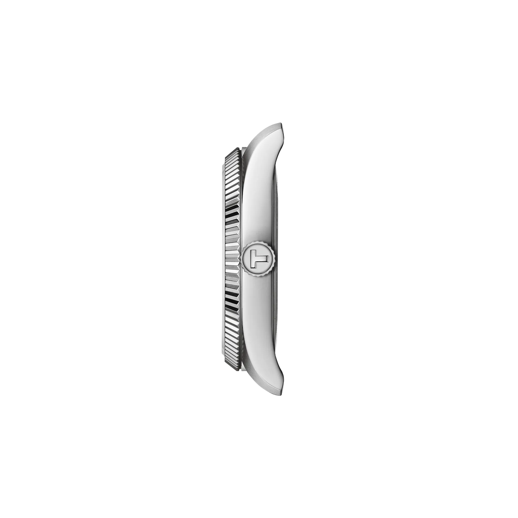 Profile view of the watch case Tissot Ballade 34mm