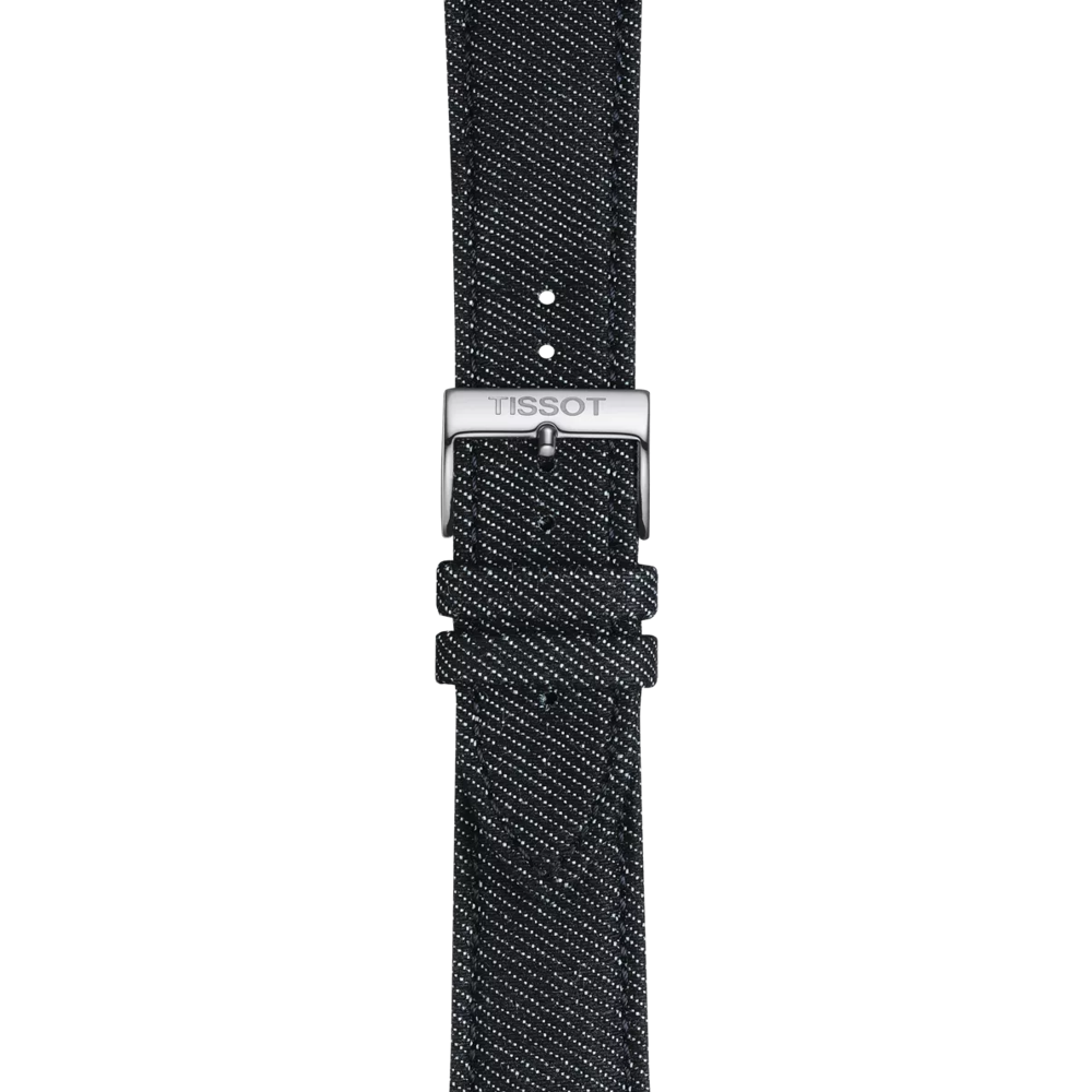 Zoom on Tissot mavi tekstil kayış boynuz aralığı 22 mm 