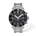 Front view of the watch Tissot Seastar 1000 45.5mm with shadow