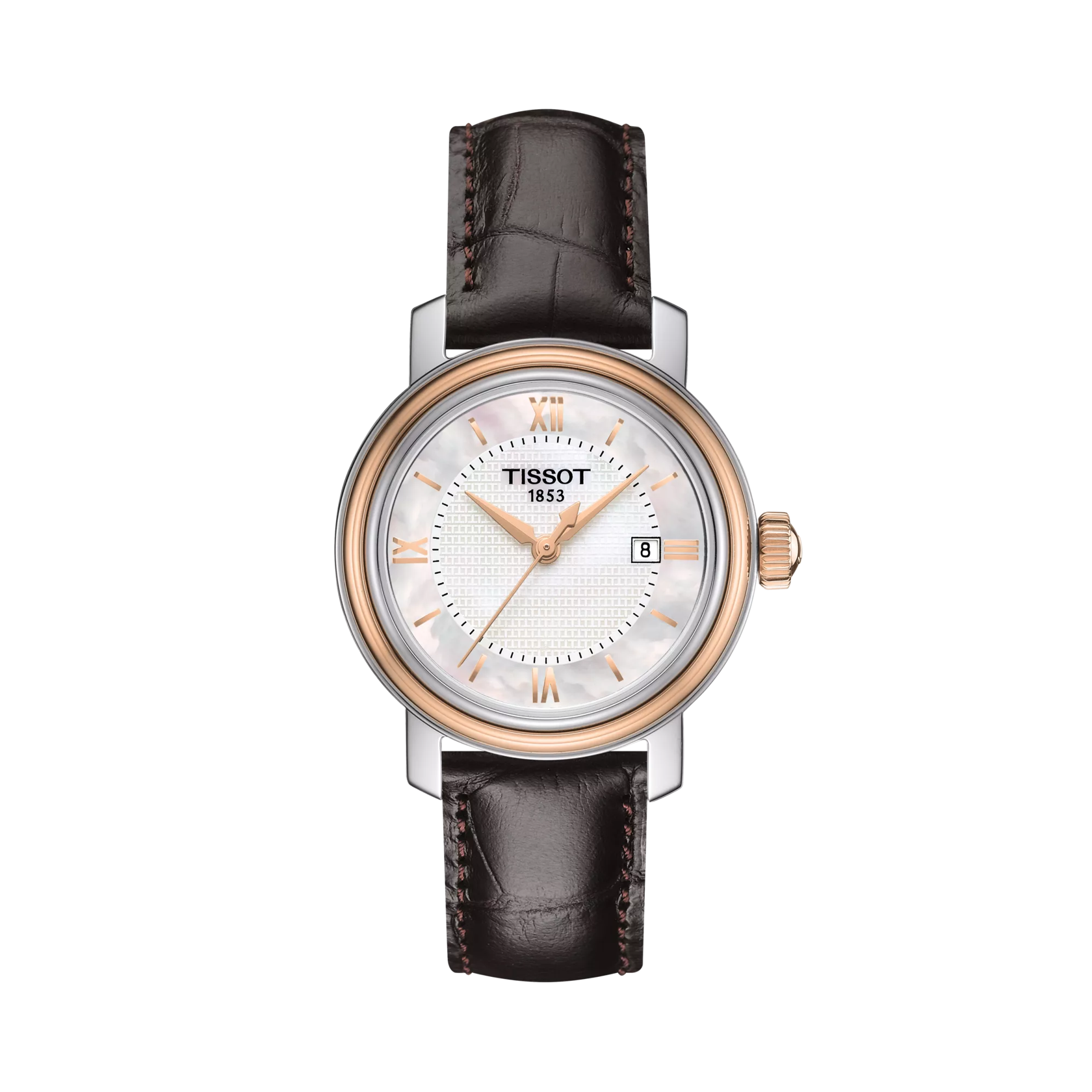 Front view of the watch Tissot Bridgeport Lady