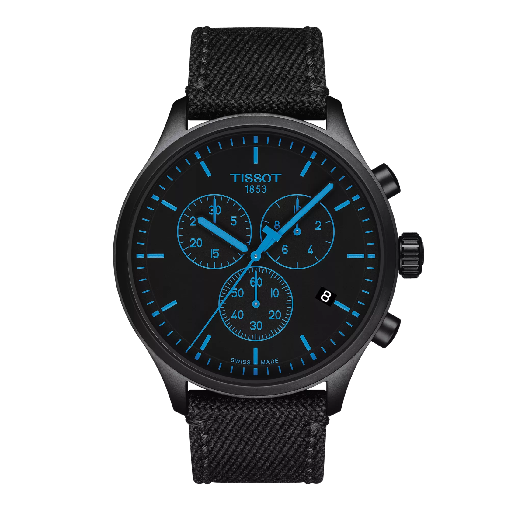 Front view of the watch Tissot Chrono XL