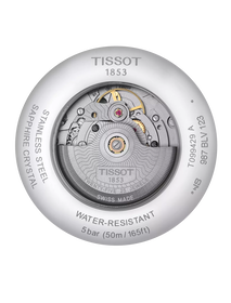 Back view of the watch case Tissot Chemin des Tourelles Powermatic 80 GMT