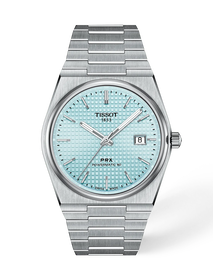 Front view of the watch Tissot PRX 40mm with shadow