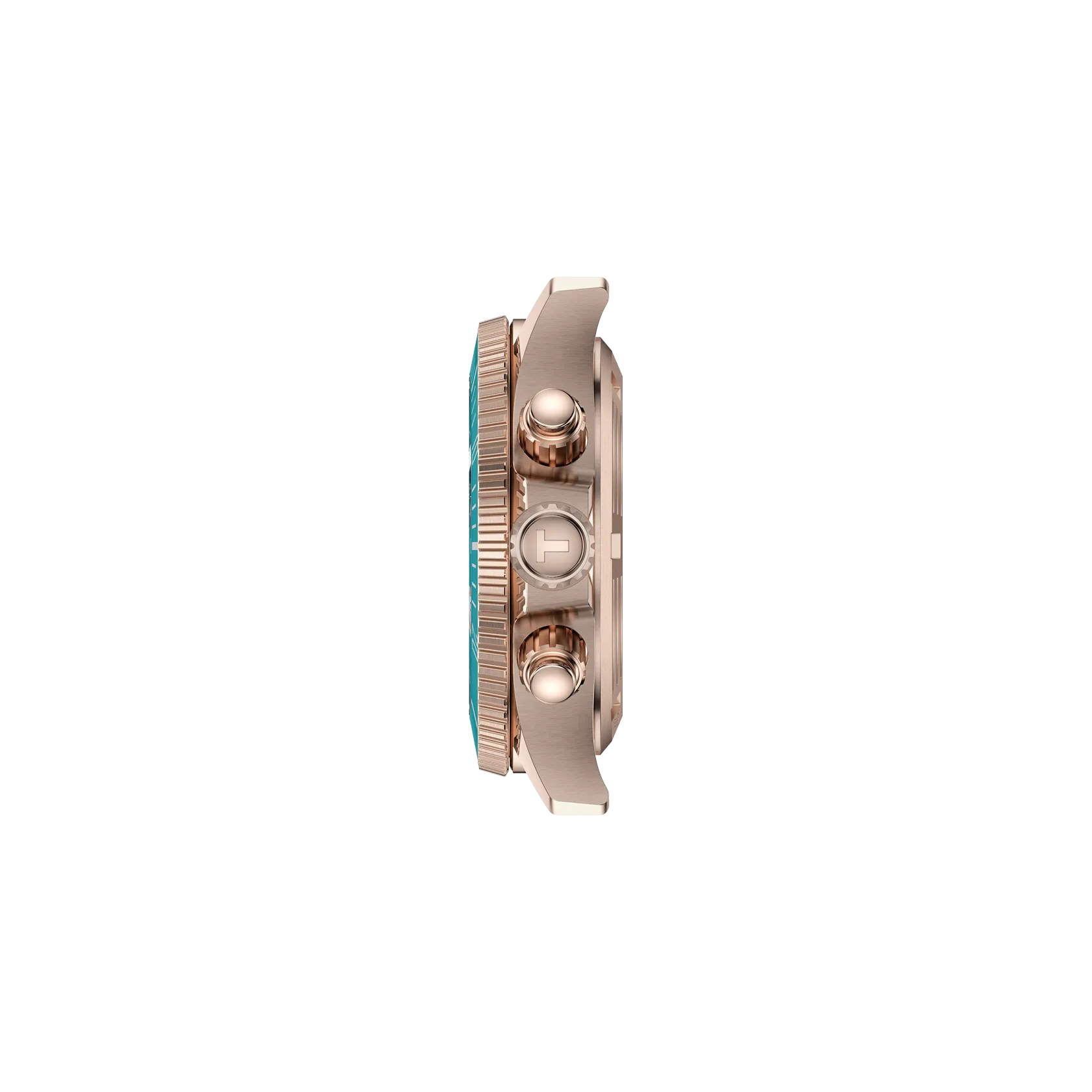 Profile view of the watch case Tissot Seastar 1000 Quartz Chronograph 38mm