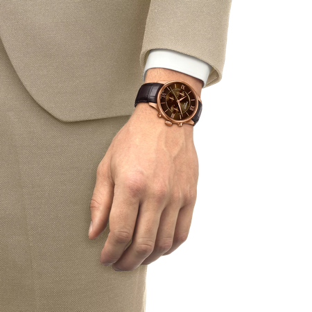 Simulation of the watch 天梭杜魯爾系列42mm on a wrist