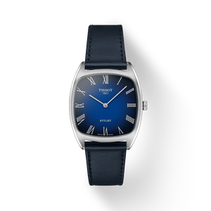 มุมมองด้านหน้าของนาฬิกา Tissot Stylist 32x32mm พร้อมเงา