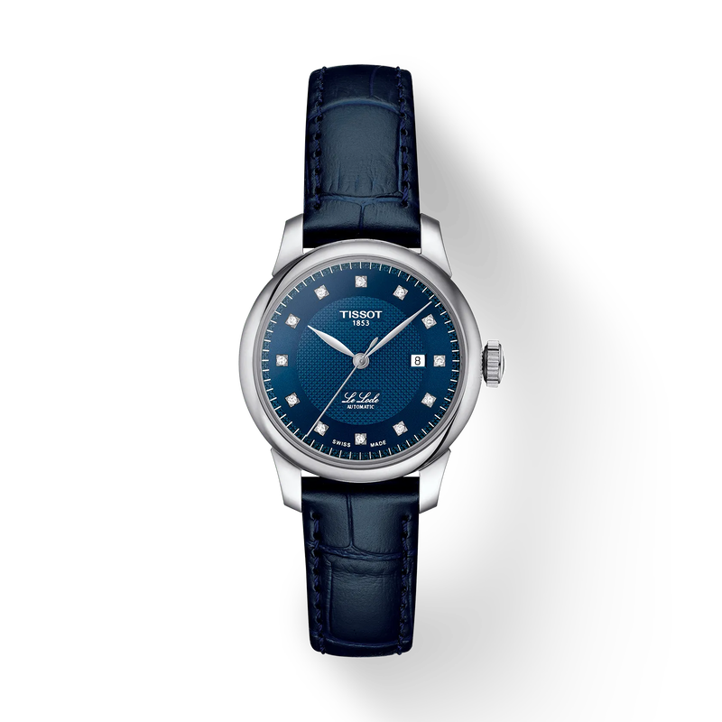 Vista frontal del reloj Tissot Le Locle 29mm con sombra