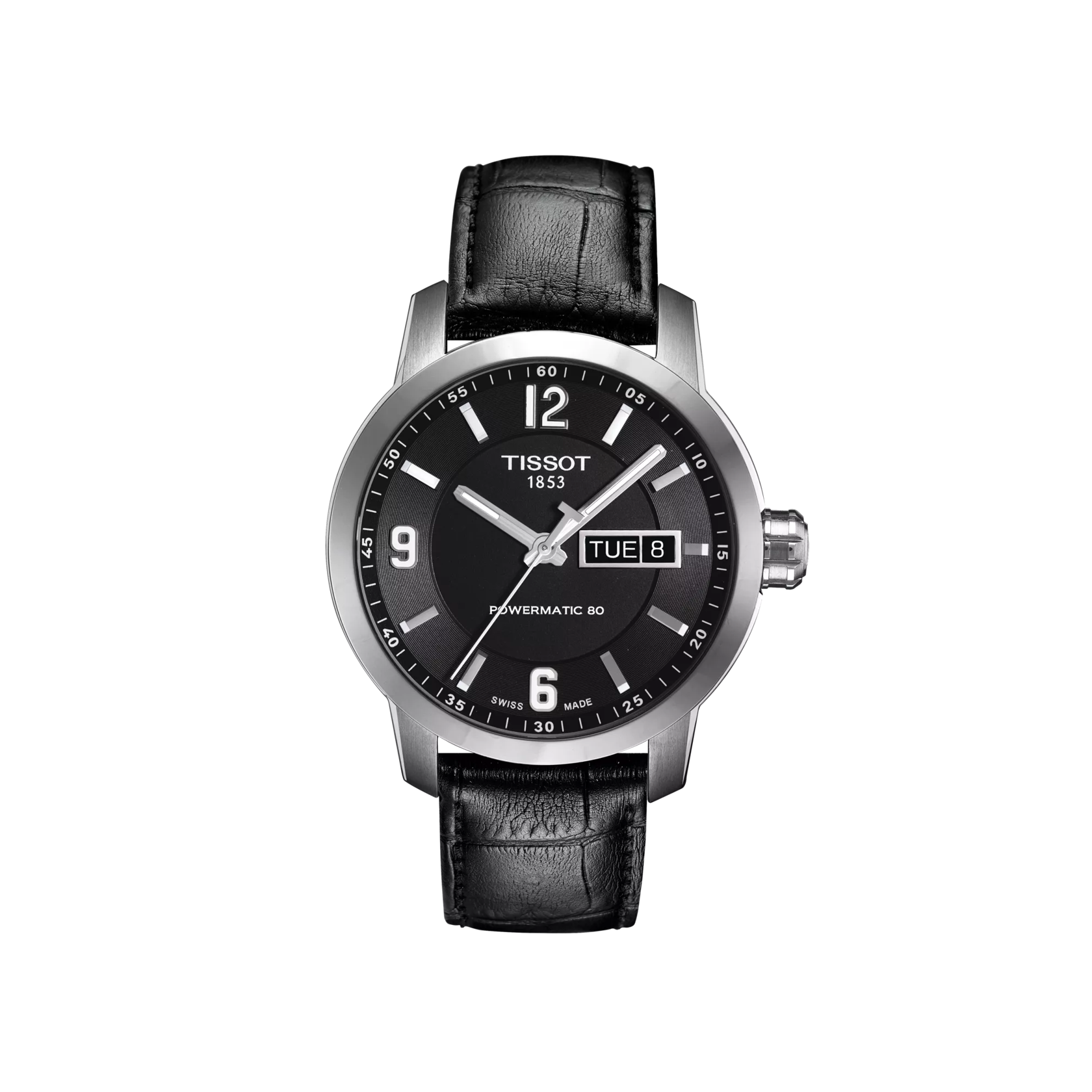 Front view of the watch Tissot PRC 200 Powermatic 80