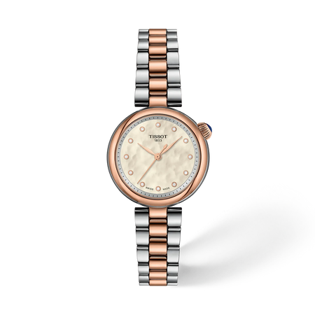 Front view of the watch Tissot Desir 28mm with shadow