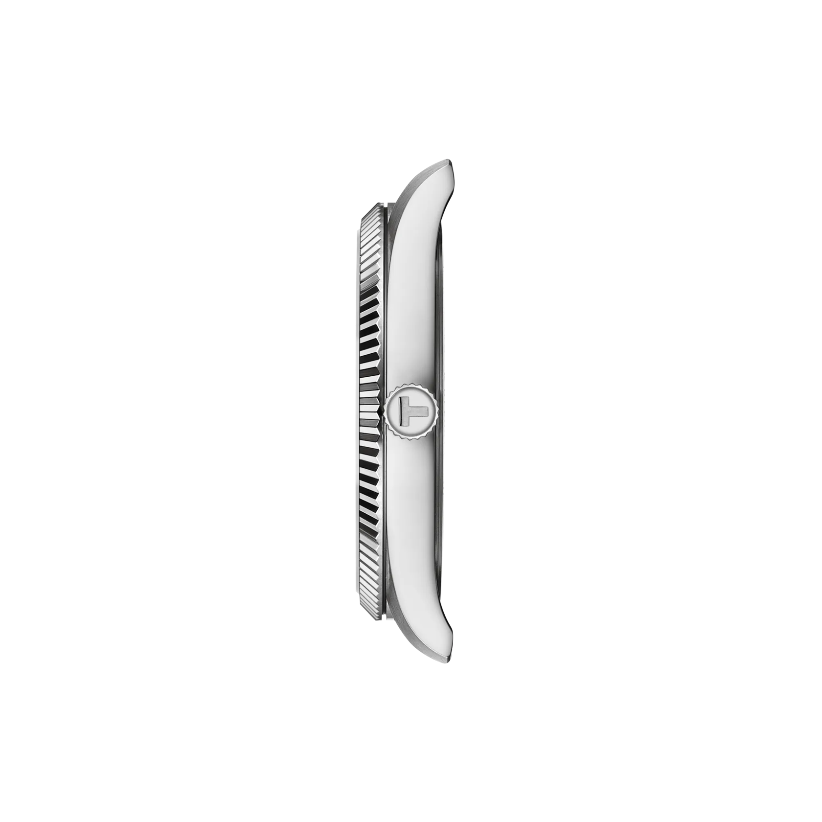 Profile view of the watch case Tissot Ballade 40mm