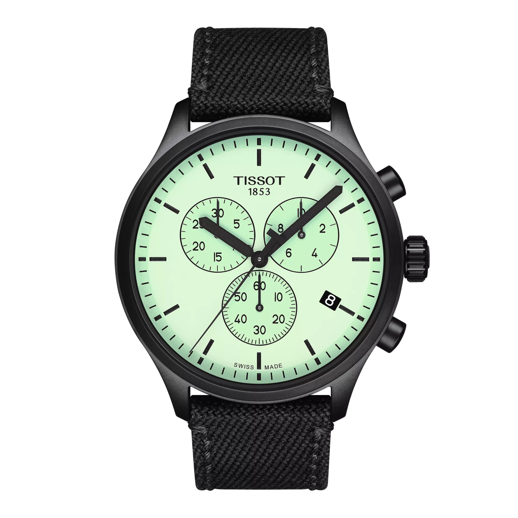 Front view of the watch Tissot Chrono XL