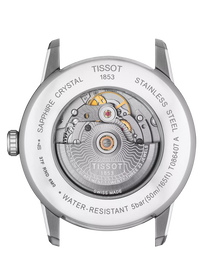 Back view of the watch case Tissot Luxury Powermatic 80