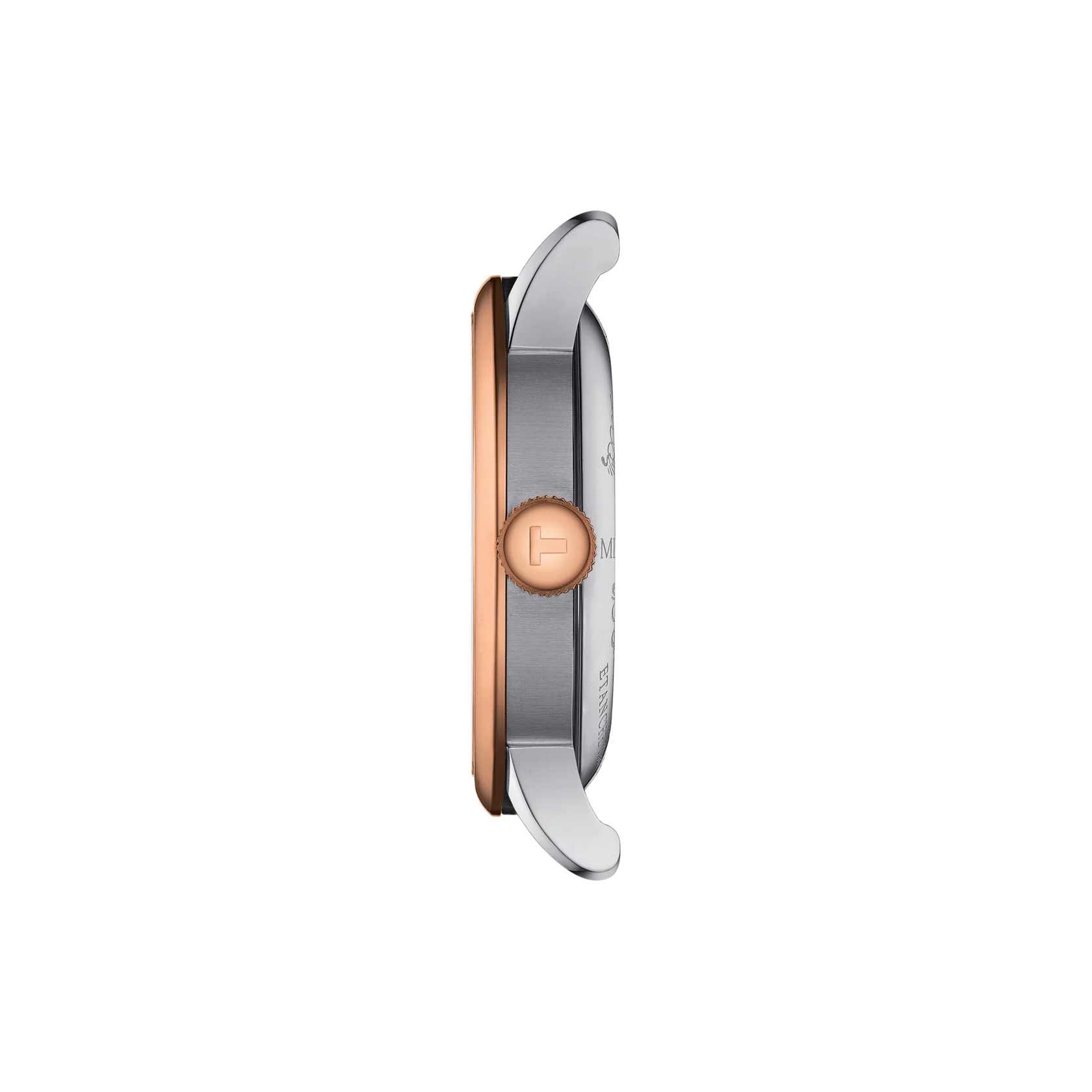 Profile view of the watch case Tissot Le Locle 39.3mm