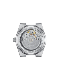 시계 케이스 뒷면 보기 티쏘 PRX 파워매틱 80 35mm 스틸 & 18K 골드 베젤